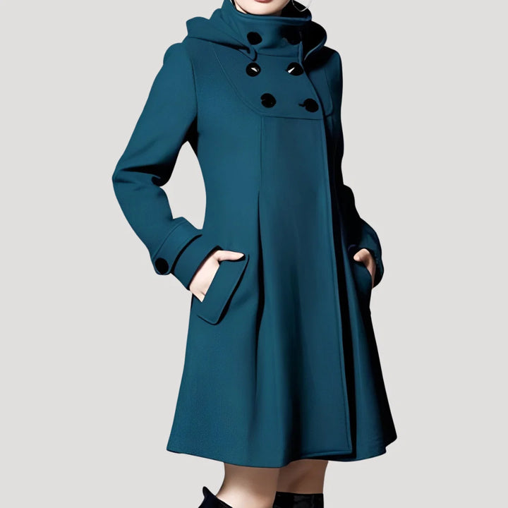 Neha | Women's Hooded Fit-and-Flare Coat