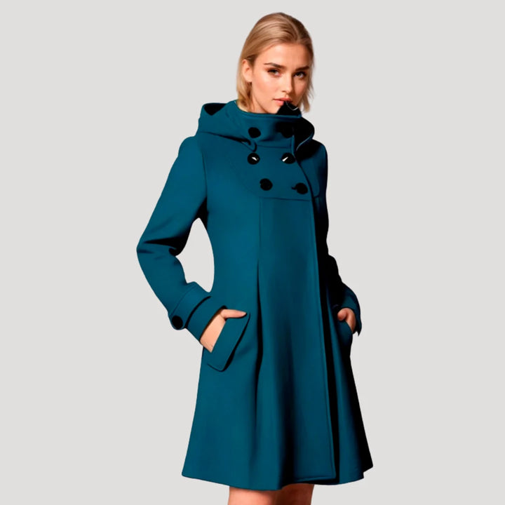 Neha | Women's Hooded Fit-and-Flare Coat