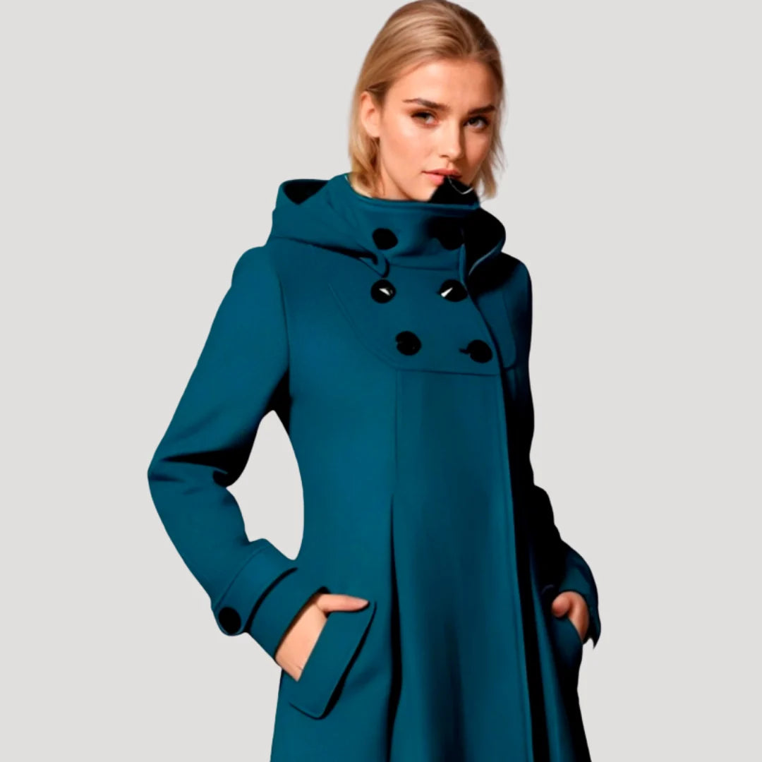 Neha | Women's Hooded Fit-and-Flare Coat