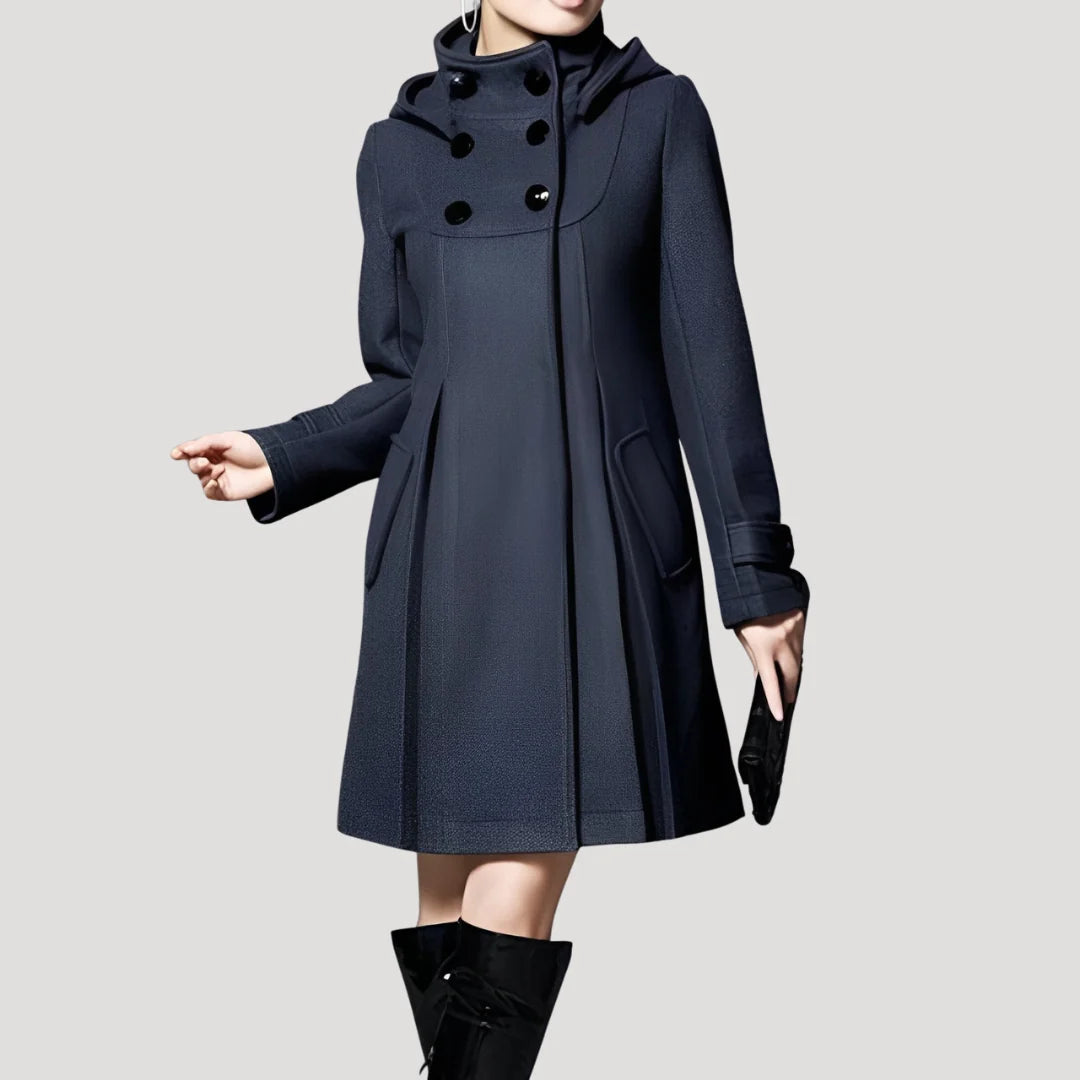 Neha | Women's Hooded Fit-and-Flare Coat