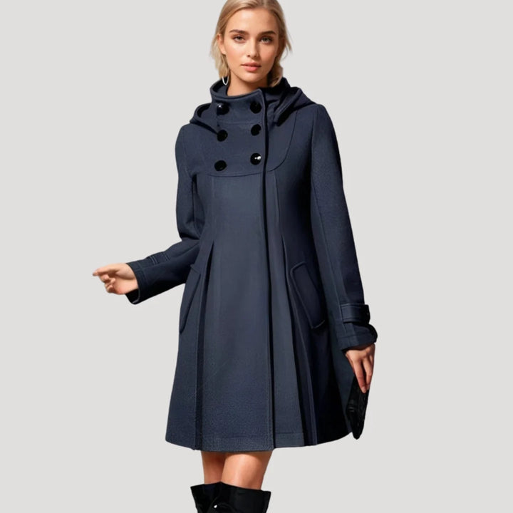 Neha | Women's Hooded Fit-and-Flare Coat