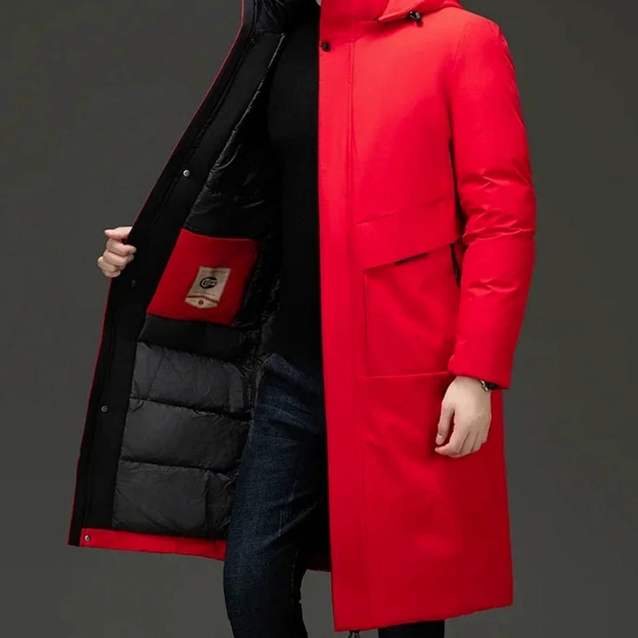 Neil | Men's Insulated Long-Line Hooded Coat
