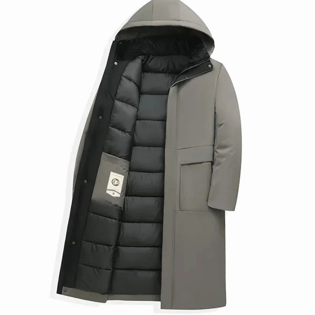 Neil | Men's Insulated Long-Line Hooded Coat
