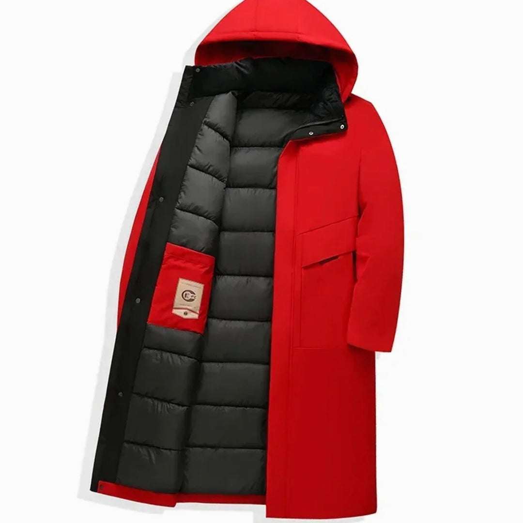 Neil | Men's Insulated Long-Line Hooded Coat