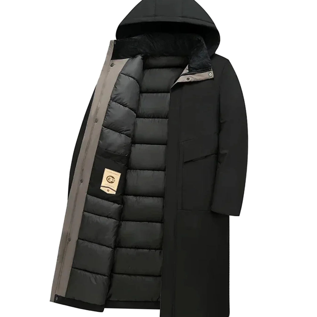 Neil | Men's Insulated Long-Line Hooded Coat