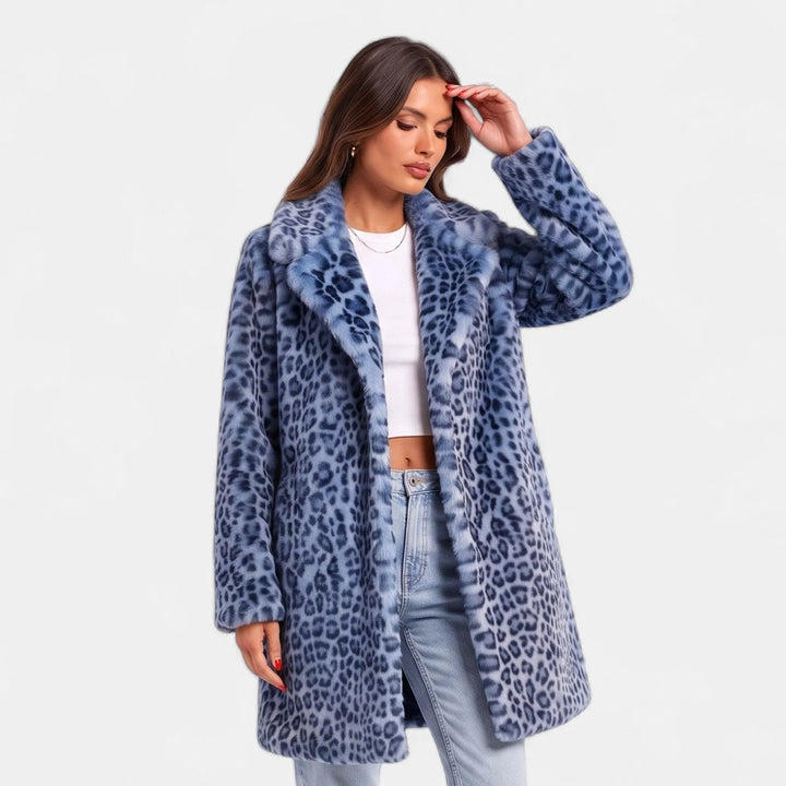 Nell | Women's Oversized Leopard Print Faux Fur Coat