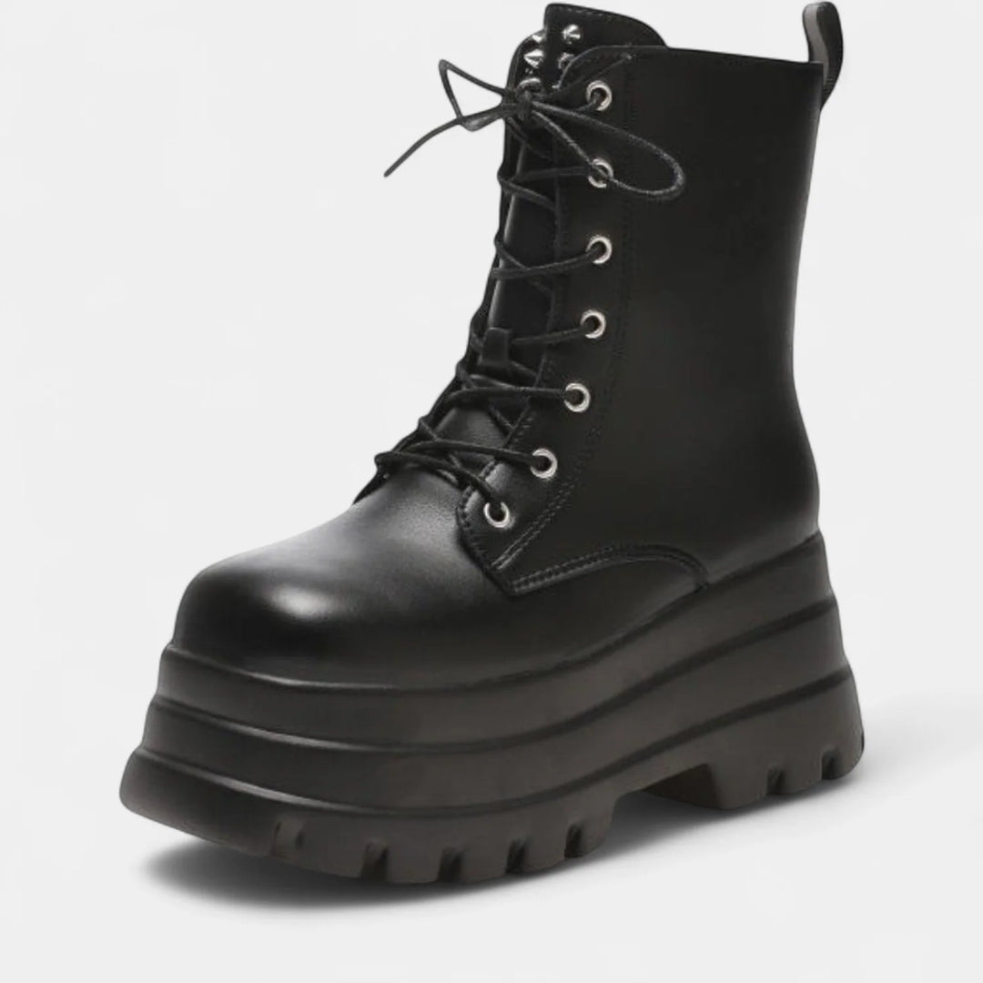 Nicola | Women's Chunky Platform Lace Up Combat Boots