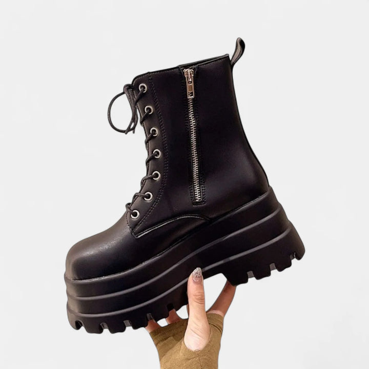 Nicola | Women's Chunky Platform Lace Up Combat Boots