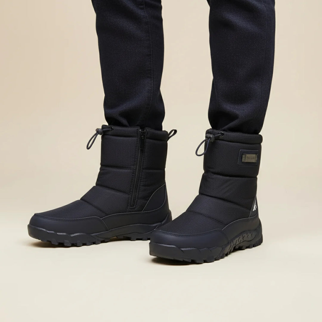Nigel | Men's Quilted Lined Drawstring Winter Boots