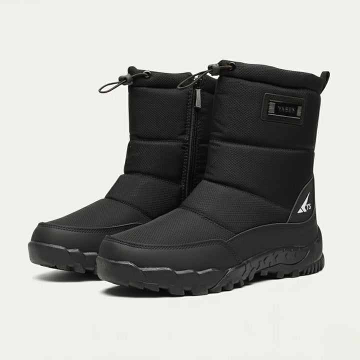 Nigel | Men's Quilted Lined Drawstring Winter Boots