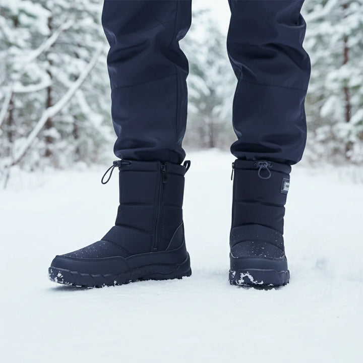 Nigel | Men's Quilted Lined Drawstring Winter Boots