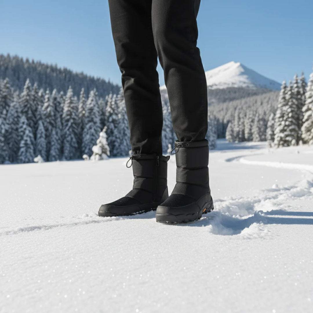 Nigel | Men's Quilted Lined Drawstring Winter Boots