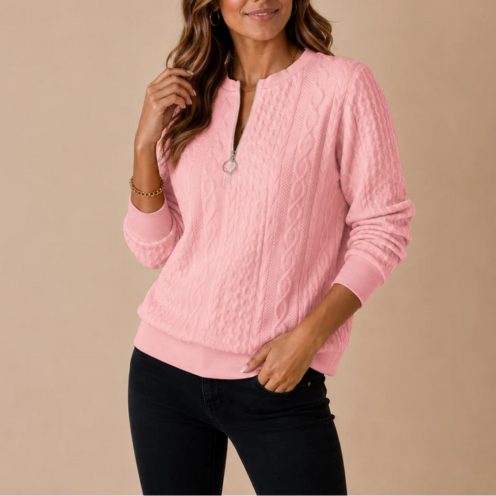 Nikki | Women's Cable-Knit Half-Zip Jumper