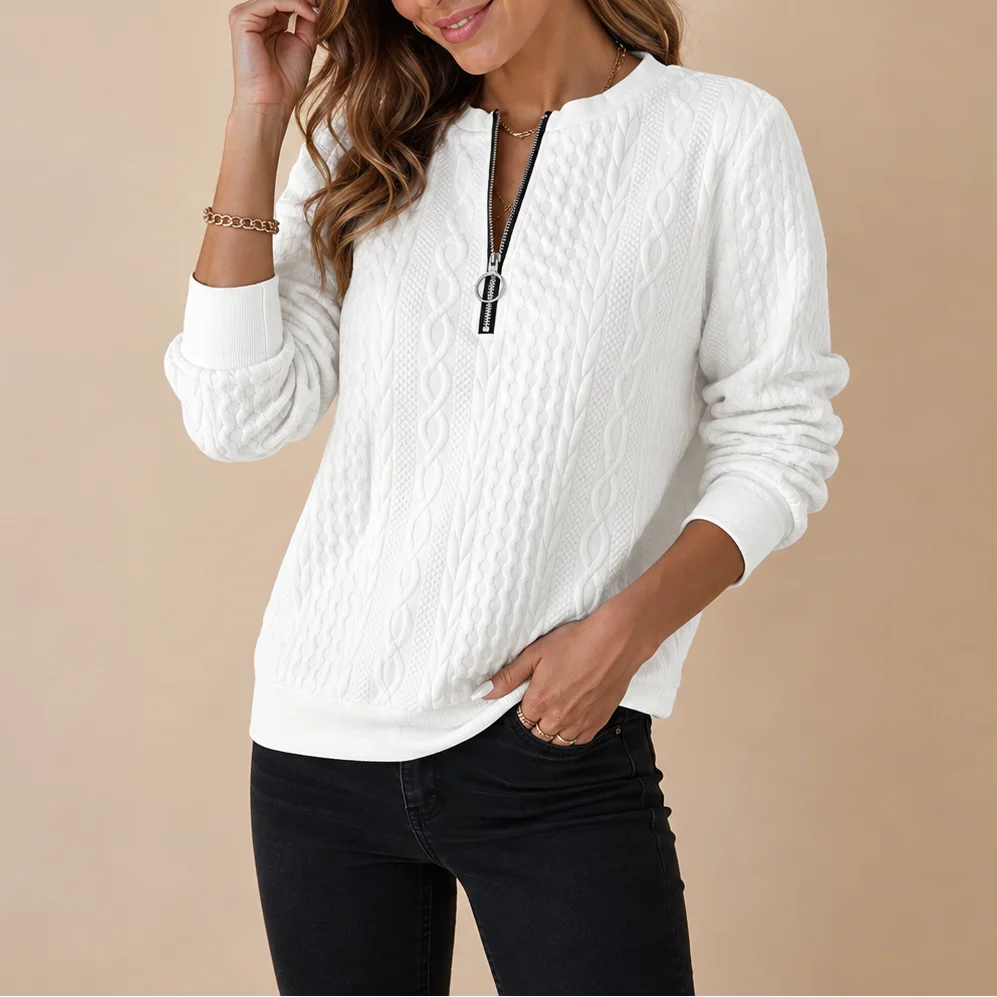 Nikki | Women's Cable-Knit Half-Zip Jumper