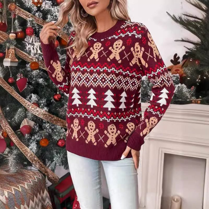 Nora | Women's Christmas Tree Gingerbread Sweater
