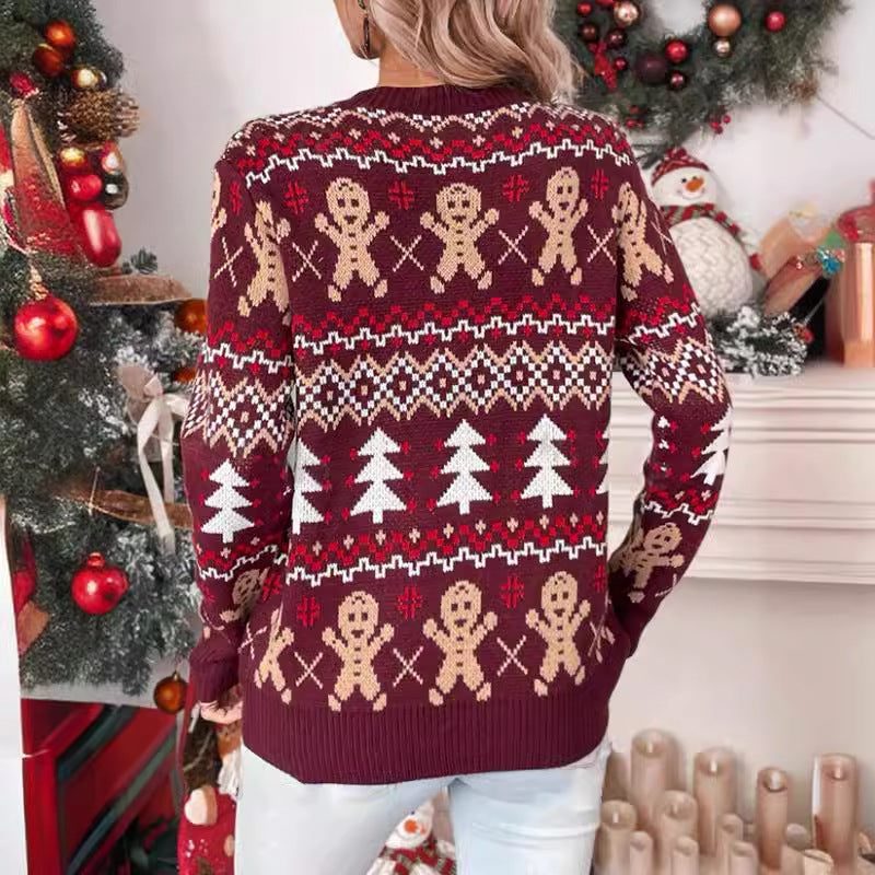 Nora | Women's Christmas Tree Gingerbread Sweater