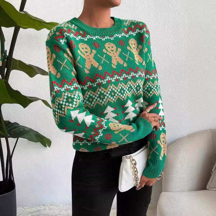 Nora | Women's Christmas Tree Gingerbread Sweater