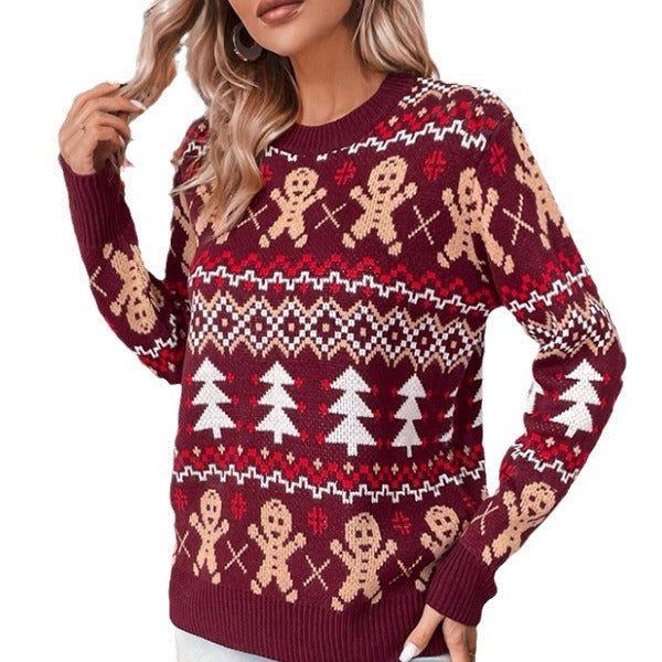 Nora | Women's Christmas Tree Gingerbread Sweater