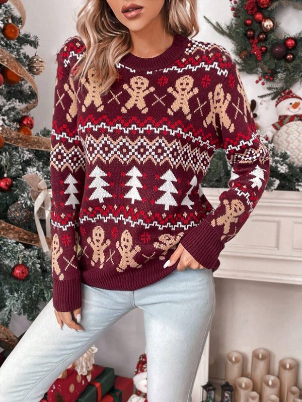 Nora | Women's Christmas Tree Gingerbread Sweater