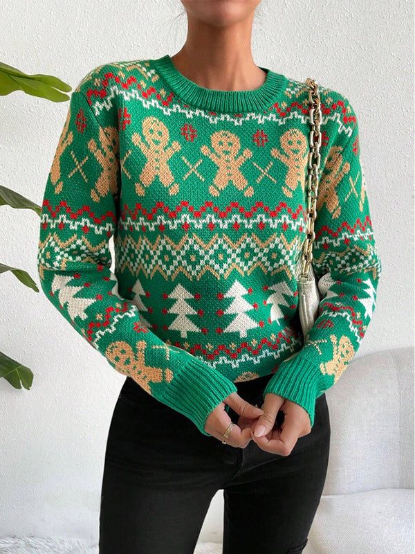 Nora | Women's Christmas Tree Gingerbread Sweater