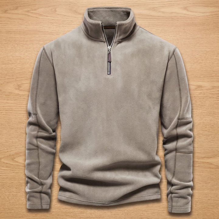 Oscar | Men's Stand Collar Quarter Zip Fleece Sweater