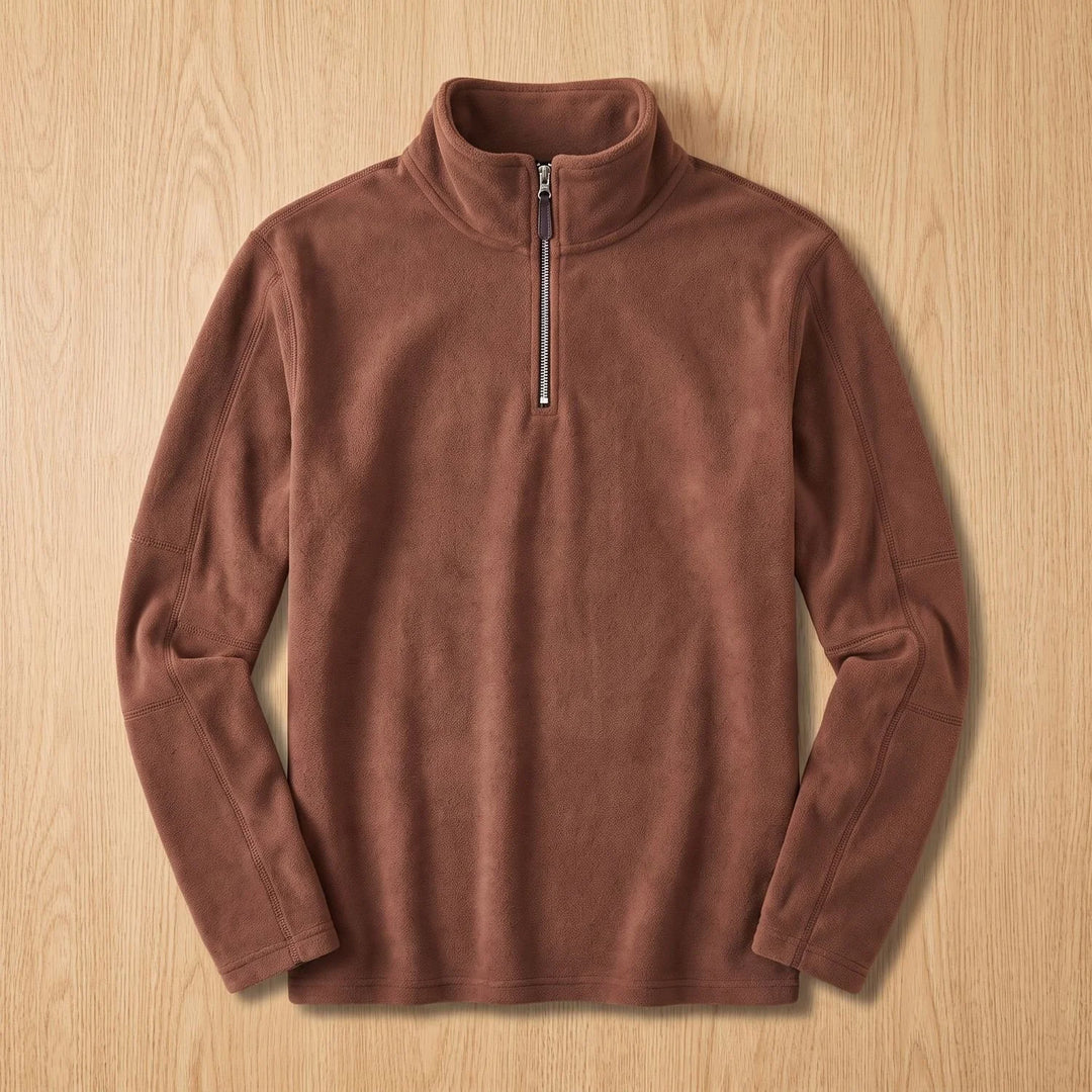 Oscar | Men's Stand Collar Quarter Zip Fleece Sweater