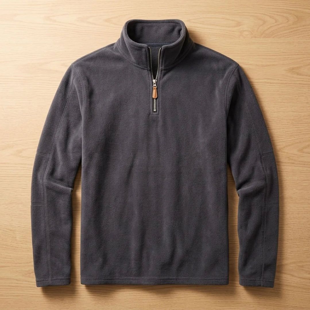 Oscar | Men's Stand Collar Quarter Zip Fleece Sweater