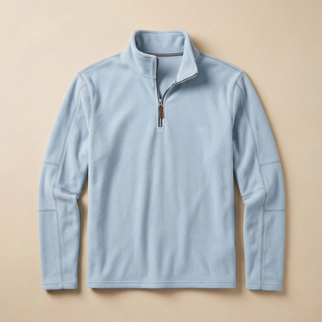 Oscar | Men's Stand Collar Quarter Zip Fleece Sweater