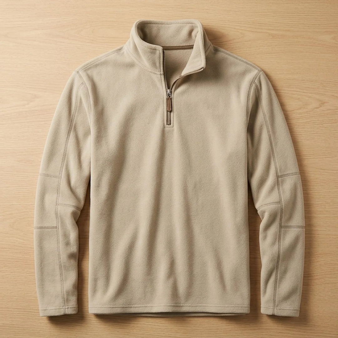 Oscar | Men's Stand Collar Quarter Zip Fleece Sweater
