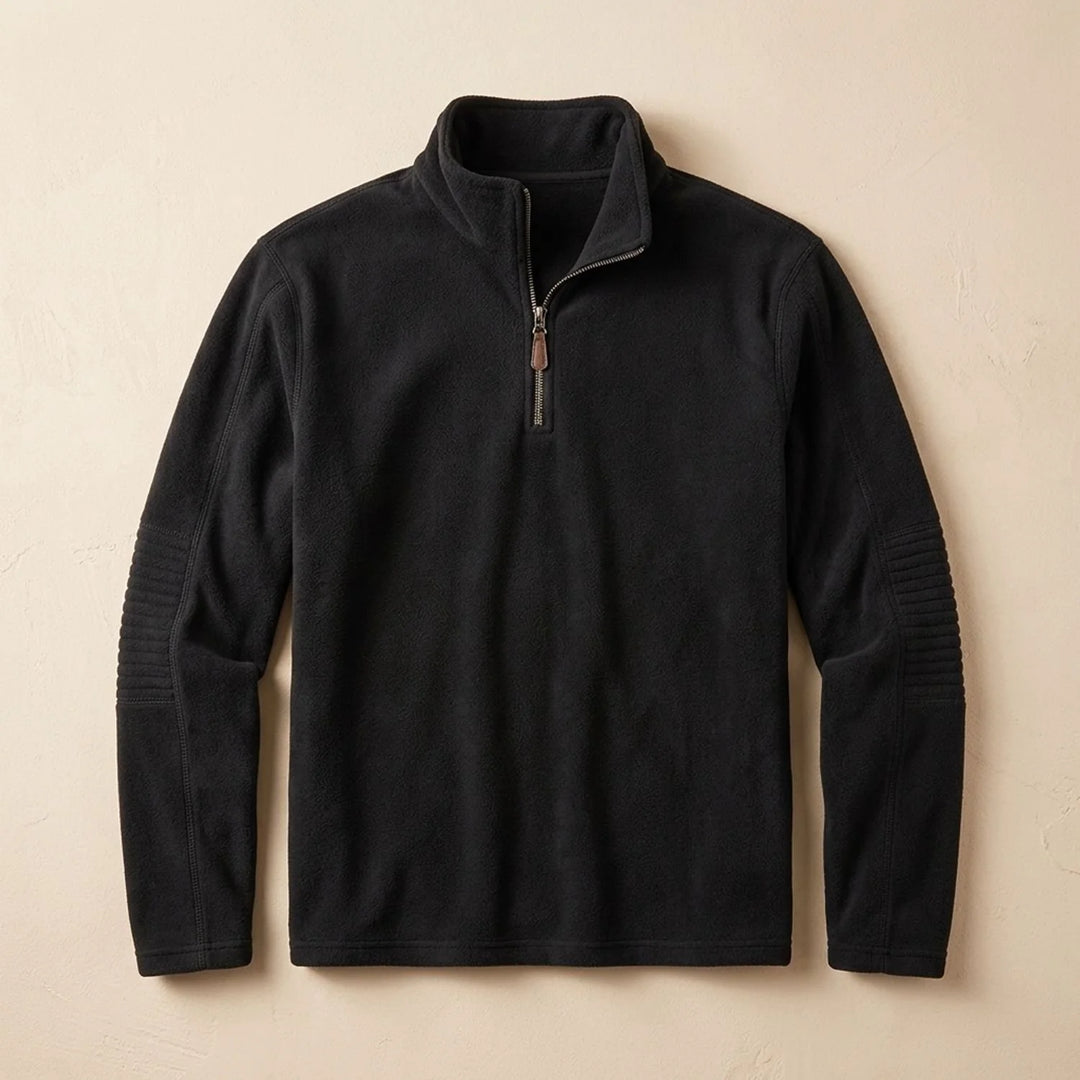 Oscar | Men's Stand Collar Quarter Zip Fleece Sweater