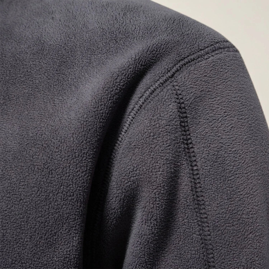 Oscar | Men's Stand Collar Quarter Zip Fleece Sweater