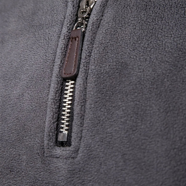 Oscar | Men's Stand Collar Quarter Zip Fleece Sweater