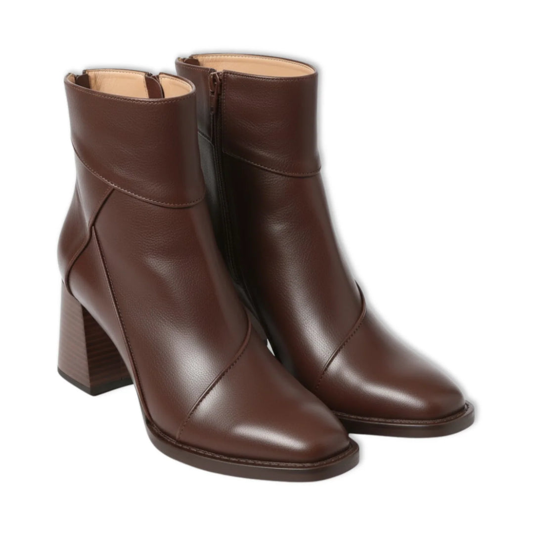 Ottilie | Women's Retro Side Zip Square Toe Boots