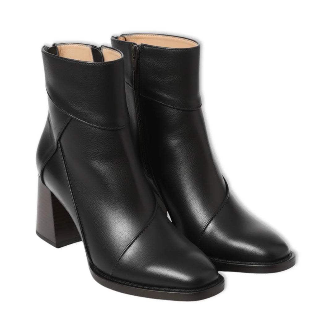 Ottilie | Women's Retro Side Zip Square Toe Boots