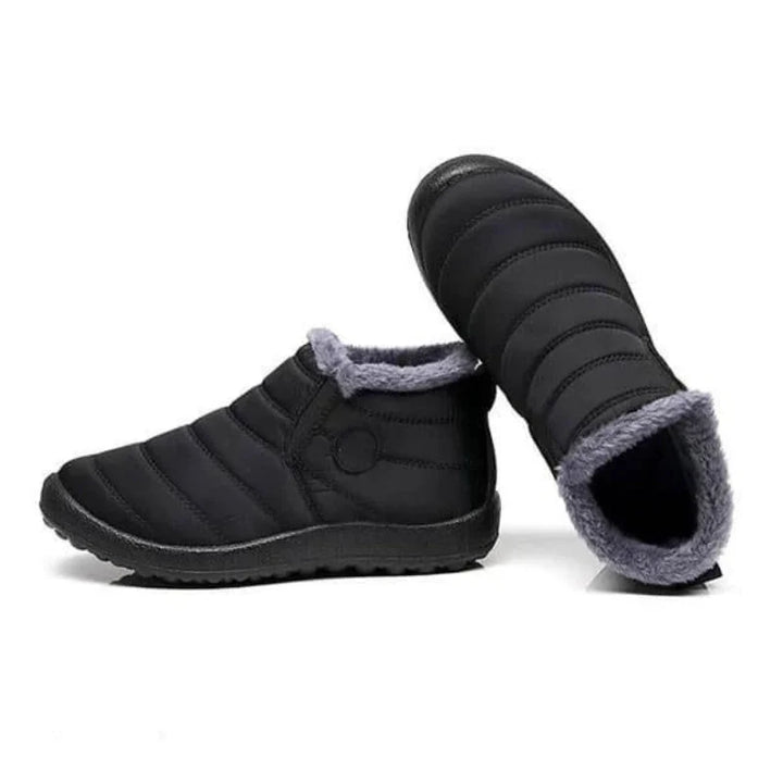 Pamela | Women's Faux Fur Lined Slip On Flat Ankle Boots