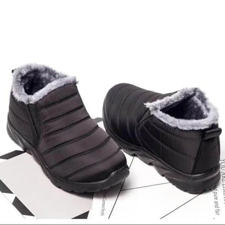 Pamela | Women's Faux Fur Lined Slip On Flat Ankle Boots