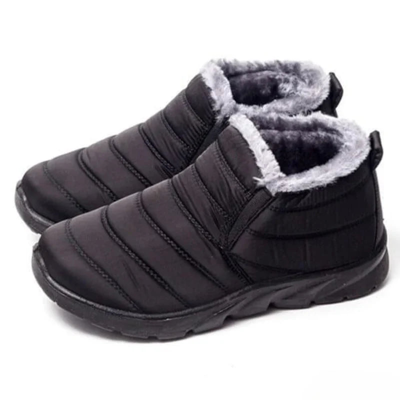Pamela | Women's Faux Fur Lined Slip On Flat Ankle Boots