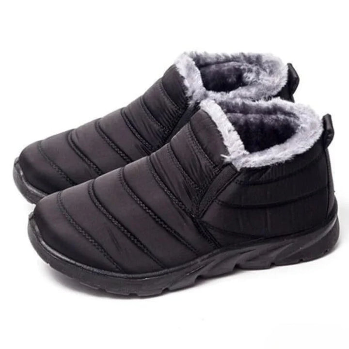 Pamela | Women's Faux Fur Lined Slip On Flat Ankle Boots
