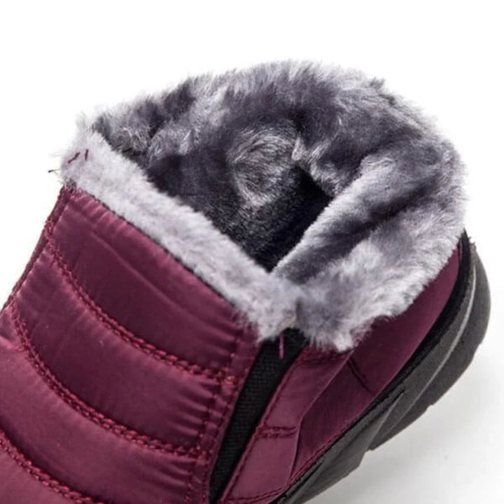 Pamela | Women's Faux Fur Lined Slip On Flat Ankle Boots