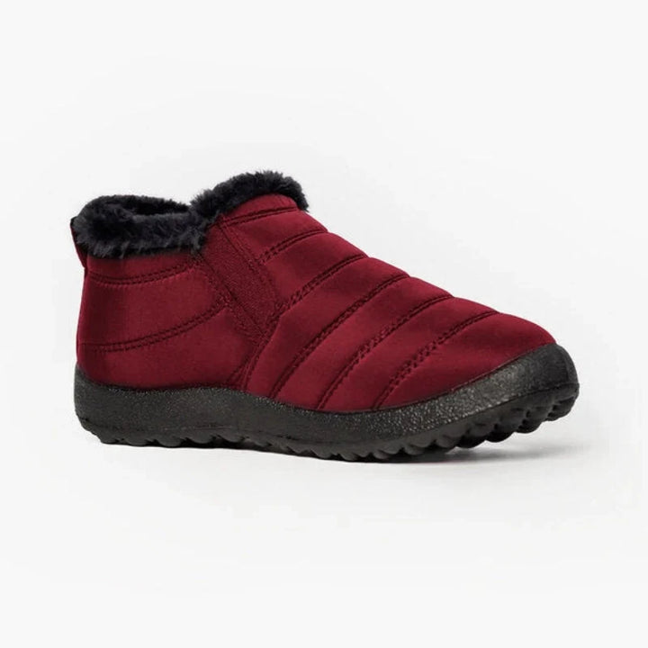 Pamela | Women's Faux Fur Lined Slip On Flat Ankle Boots