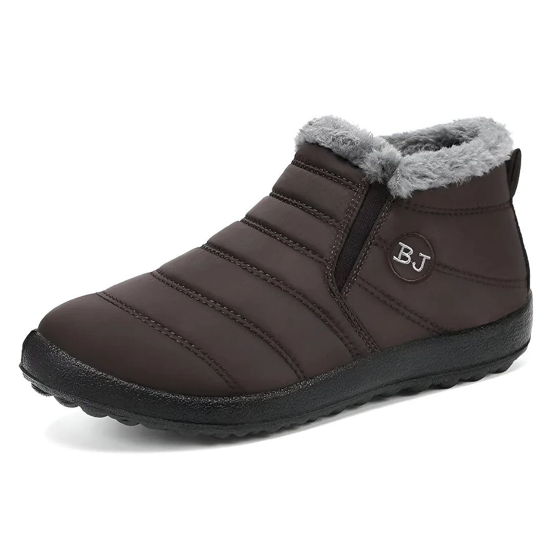 Pamela | Women's Faux Fur Lined Slip On Flat Ankle Boots