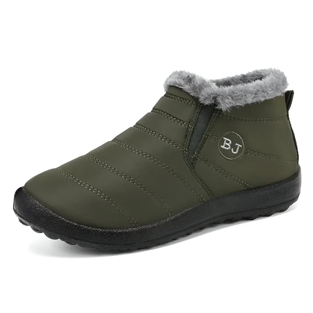 Pamela | Women's Faux Fur Lined Slip On Flat Ankle Boots