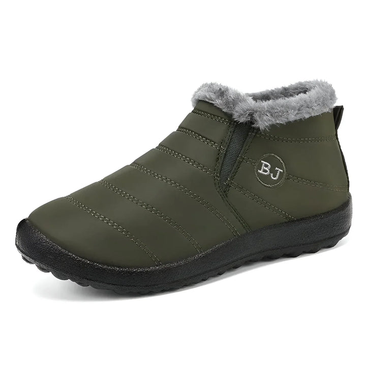 Pamela | Women's Faux Fur Lined Slip On Flat Ankle Boots