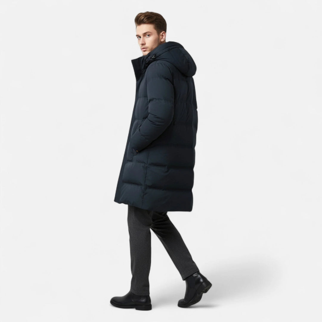 Paul | Men's Hooded Zip Up Long Puffer Parka