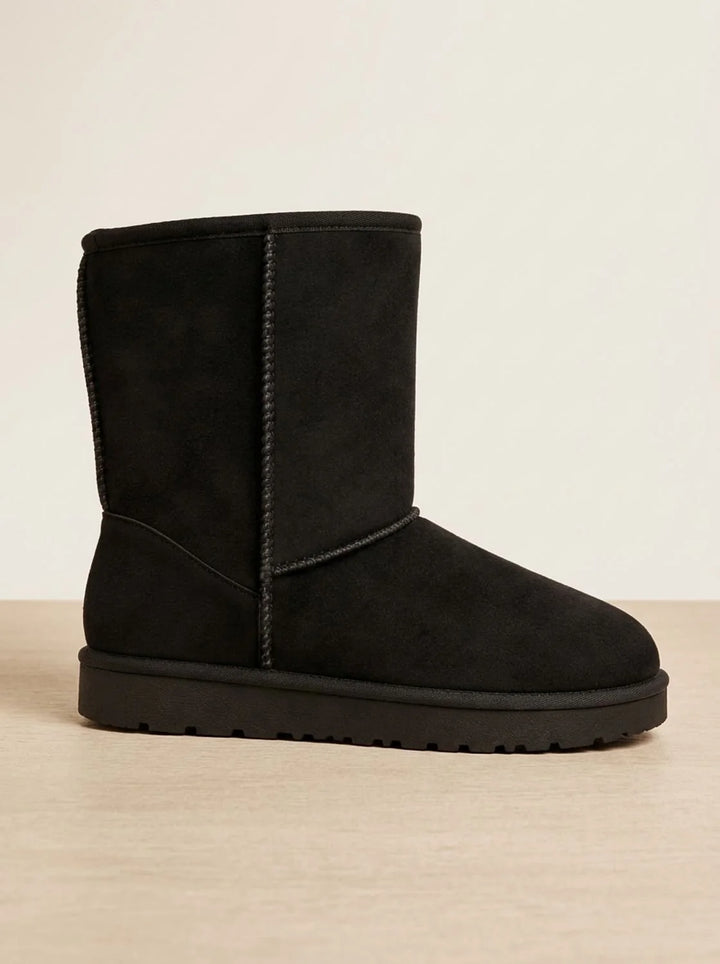 Paula | Women's Short Lined Round Toe Slip On Winter Boots