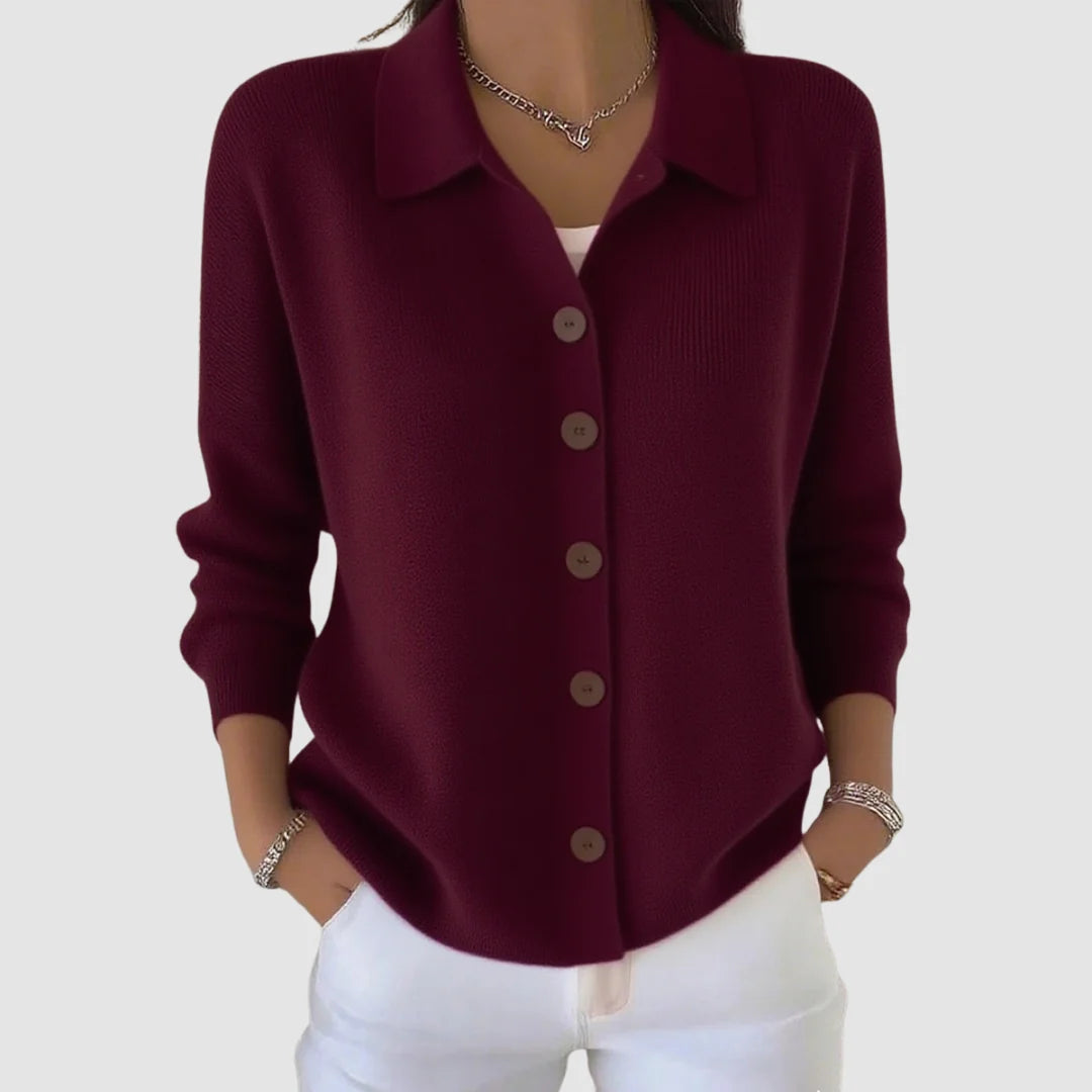 Peggy | Women's Button-Up Collared Cardigan