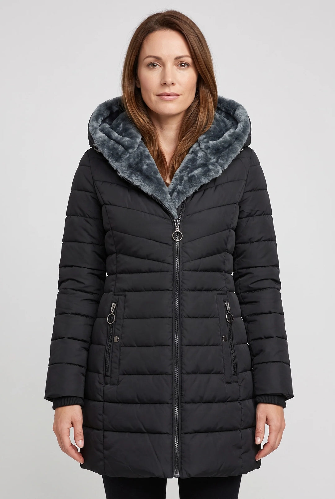 Penny | Women's Faux Fur Hood Padded Parka Winter Coat