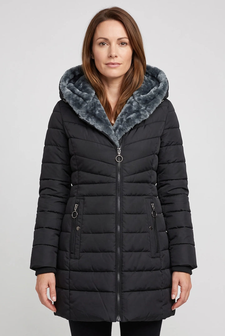 Penny | Women's Faux Fur Hood Padded Parka Winter Coat