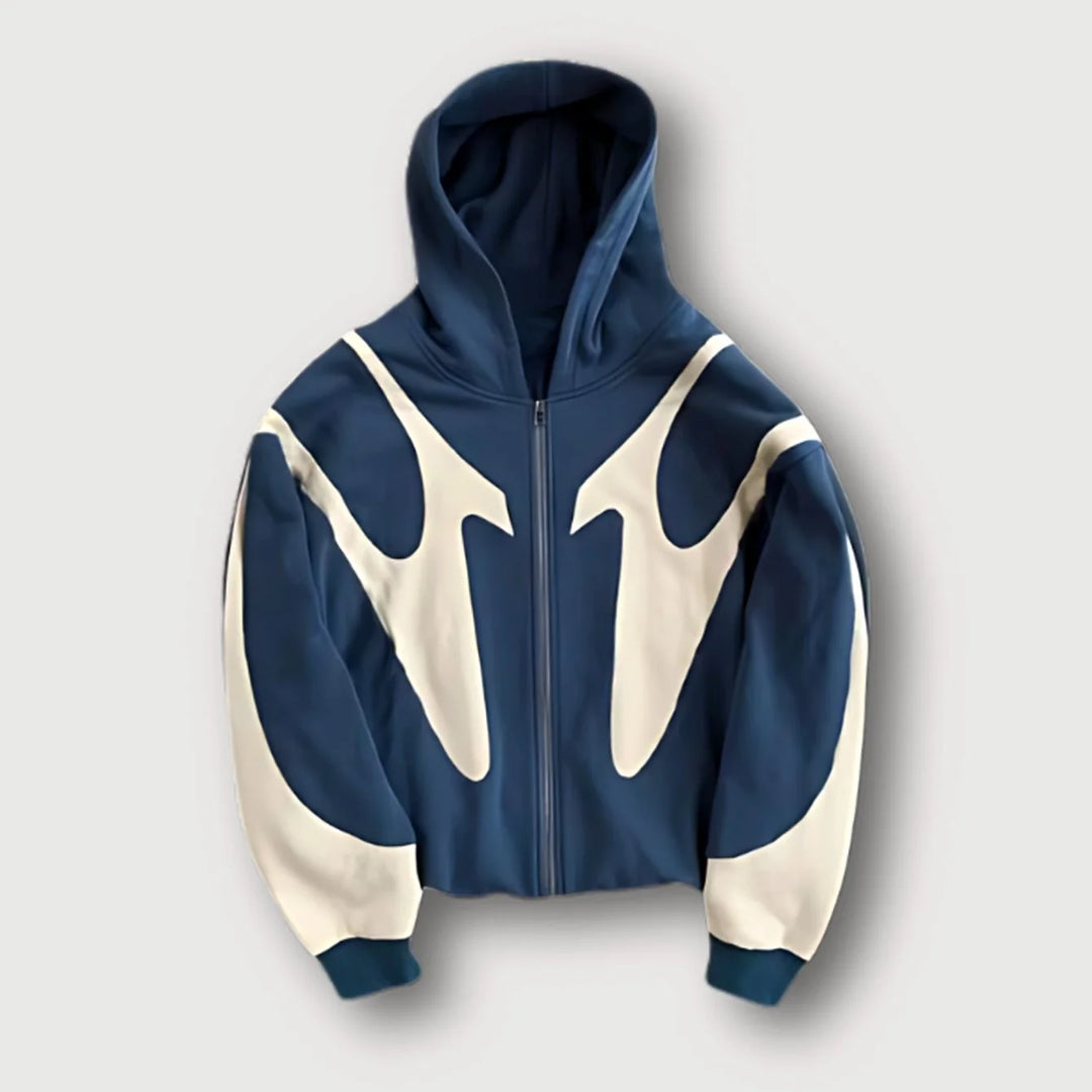 Pierre | Men's Contrast Panel Zip-Up Hoodie