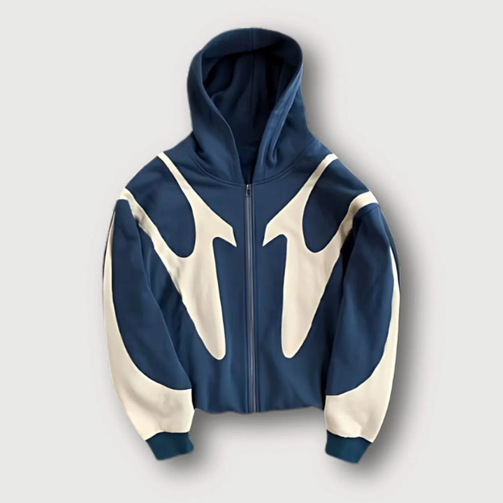 Pierre | Men's Contrast Panel Zip-Up Hoodie
